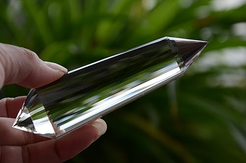 Miniatura 4 de Real tibetano Himalaya alta altitud transparente 36 lados cristal punto cuarzo Vogel varita 4.88 pulgadas espiritual Reiki yuebang ERDBGRZA