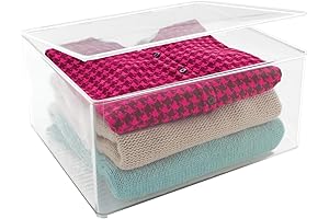 iDesign Clear Stackable Sweater Bin with Lid