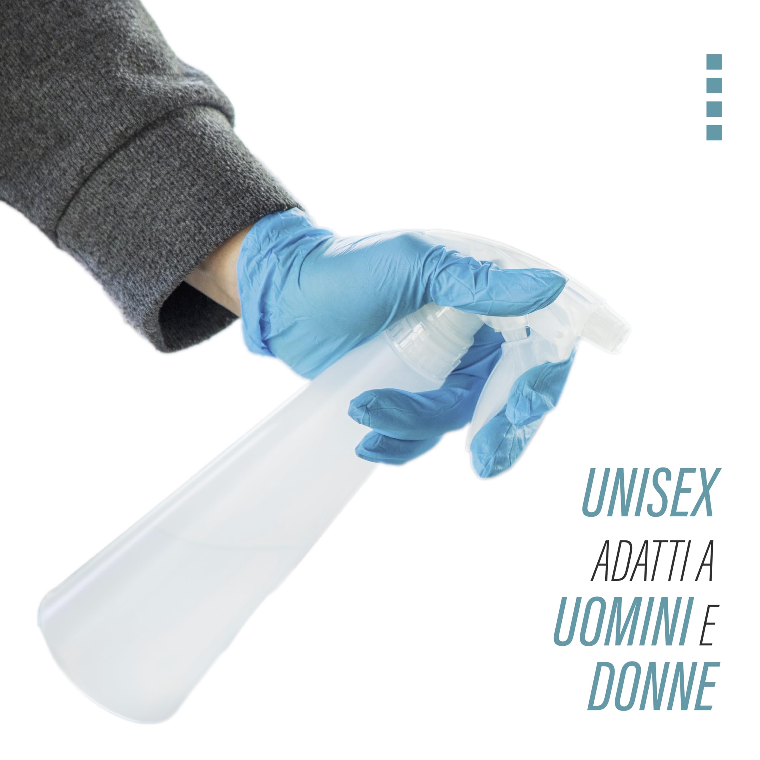 Guanti Monouso in Nitrile Spessorati Blu Senza Polvere 500pz, Lattice e Talco con Microgrip Uso Professionale - Guanti Usa e Getta per Alimenti, Parrucchiere, Chef, Tattoo - 4,5g (M)