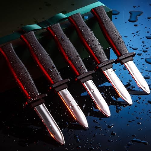 Miniatura 5 de Paquete de 15 cuchillos falsos retráctiles, cuchillos retráctiles, accesorios de Halloween, cuchillas de plástico falsas para Halloween, fiesta de