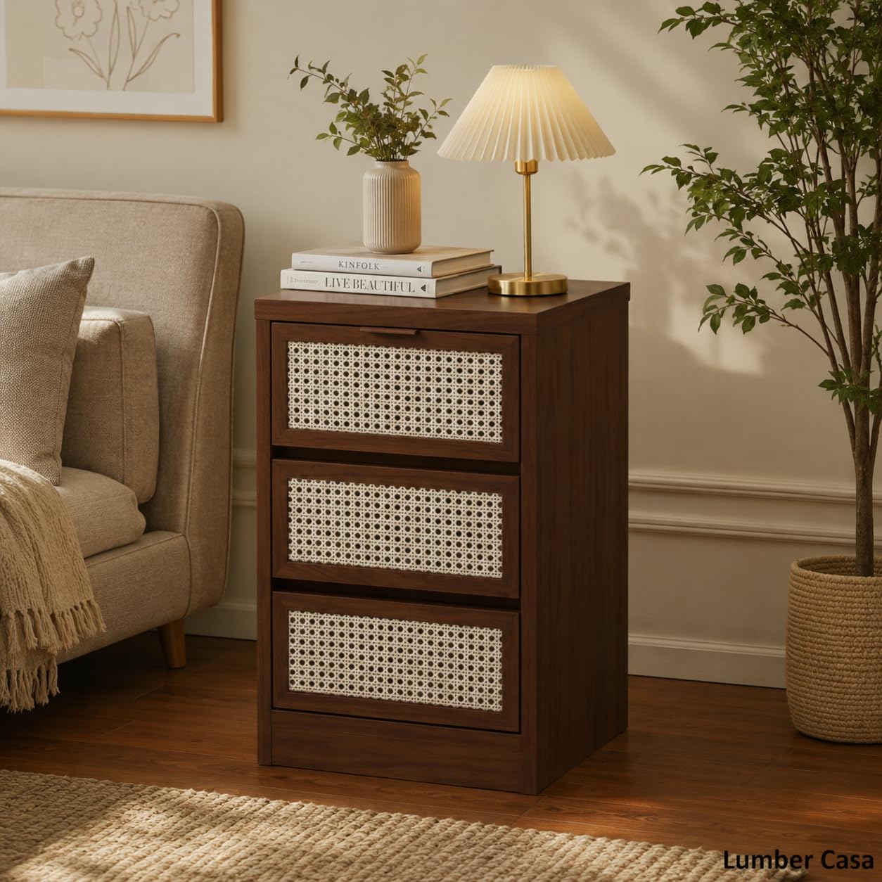 Premium Solid Teak Wood Chest of Drawers with Spacious Storage, Walnut Matt Finish for Elegant Home Organization Solution (Walnut, MATT, Teak Wood)-image-35