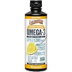Barlean\'s Omega 3 Fish Oil Liquid Supplement for Men and Women, 1080mg of EPA and DHA Fatty Acid, Promotes Brain & Heart Health - Non-GMO, Lemon Crme, 16 oz