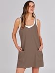 ANRABESS Femmes Robe Athlétique Tennis d'été entraînement Sports actifs Mini Robe de Romper construite dans des vêtements de vacances de voyage courts