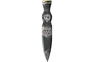 SZCO Supplies 7.25" Small Sgian Dubh Scottish Dirk Knife, Black