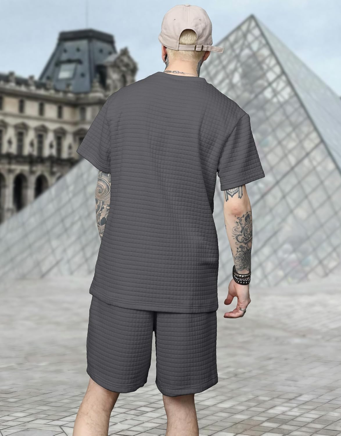 KUYIGO 2 Pieces Outfits Summer Tracksuit Sweatsuits Short Sleeve T-Shirts and Shorts Sets for Generation Z - Image 5