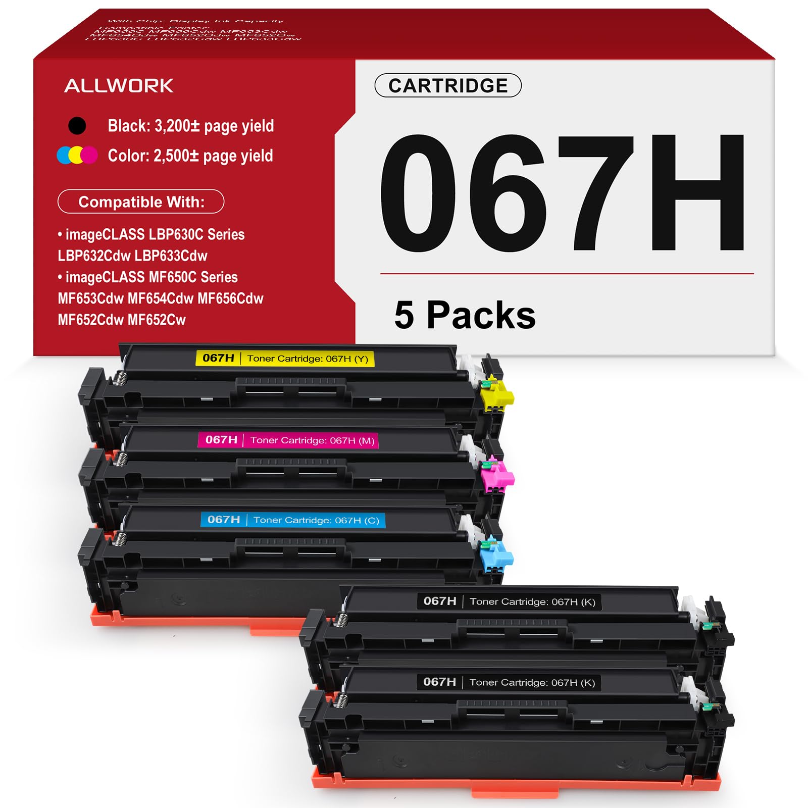 Amazon.com: 067H High Yield Toner Cartridge Compatible Replacement