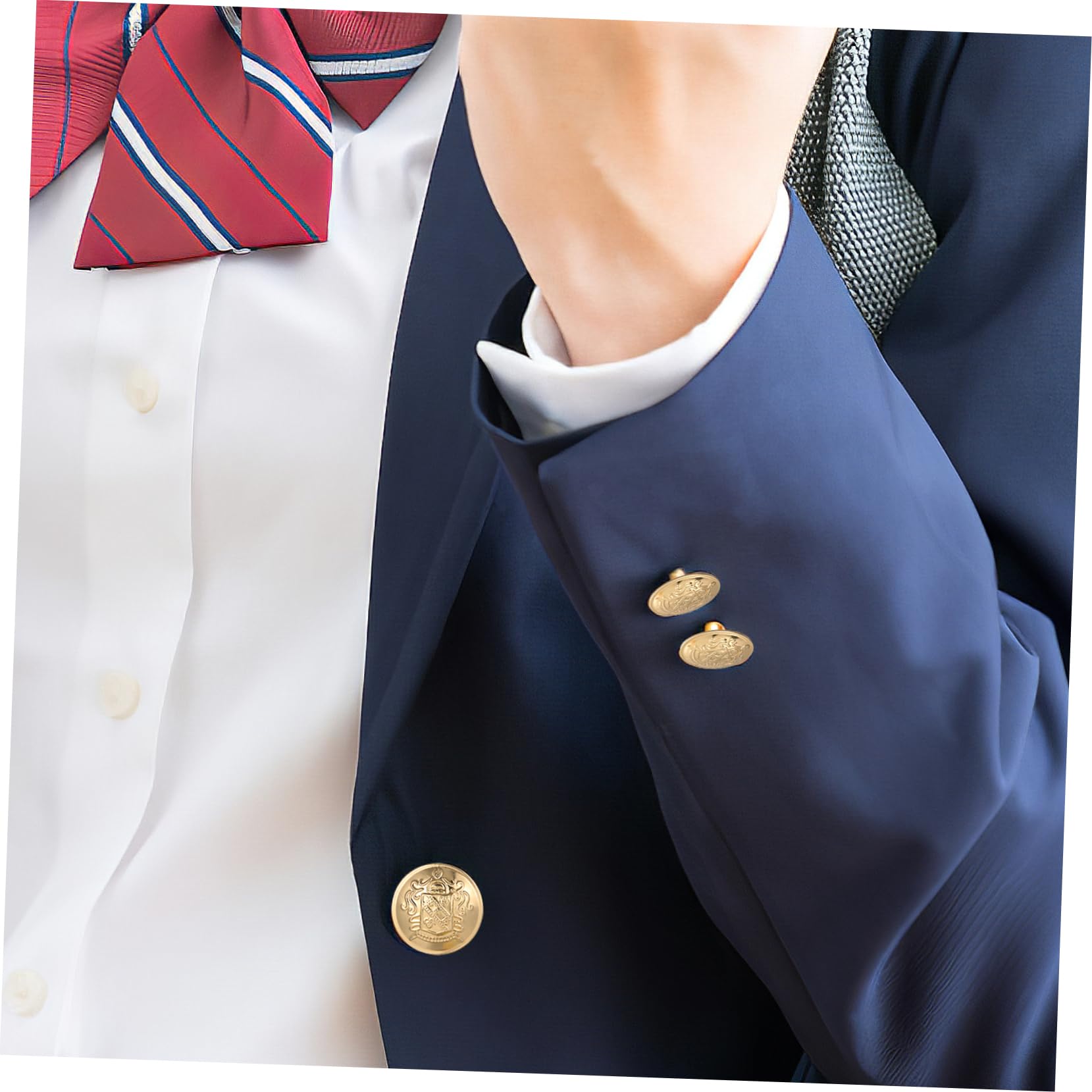 SHINEOFI 400stücke Vintage Goldene Knöpfe Für Kleidung Dekorative Nähschließen Runde Brass Buttons Für Anzüge Jacken Projekte Langlebig Und Einfach Zu Annähen