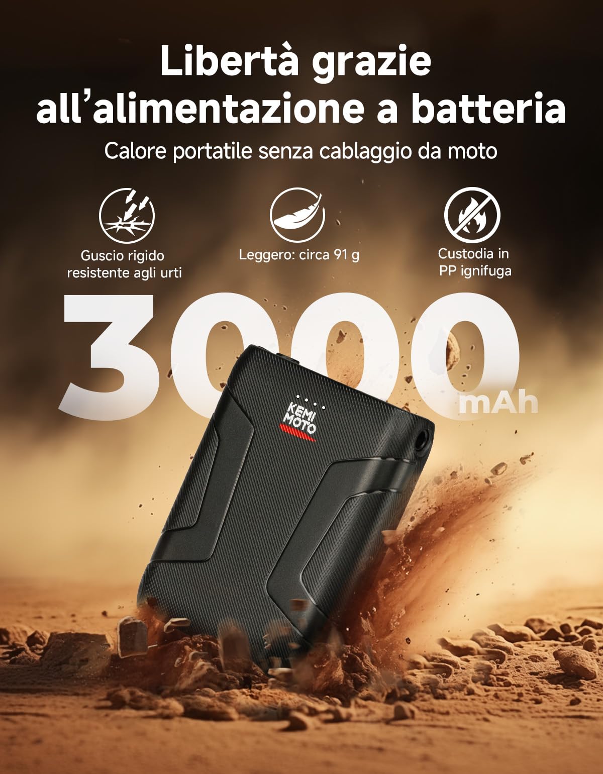 KEMIMOTO Guanti Riscaldati Moto Uomo