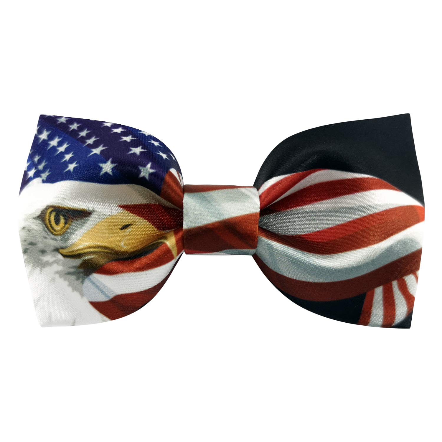 Buy 100 Satin Silk Mens Pretied Black Bowtie American Stars and