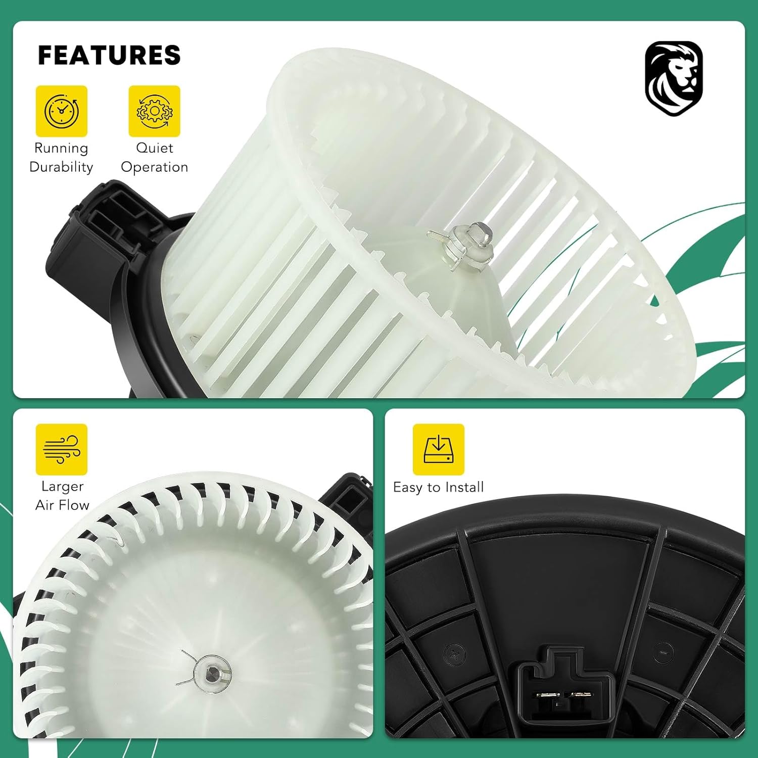 A/C Heater Blower Motor Fan Assembly for Mazda CX-5 2013-2016 Mazda 3 2014-2018, L4 2.0L 2.5L, Front Side