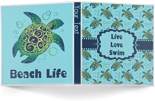 Miniatura 2 de Carpeta personalizada de 3 anillas de tortugas marinas - 1 pulgada