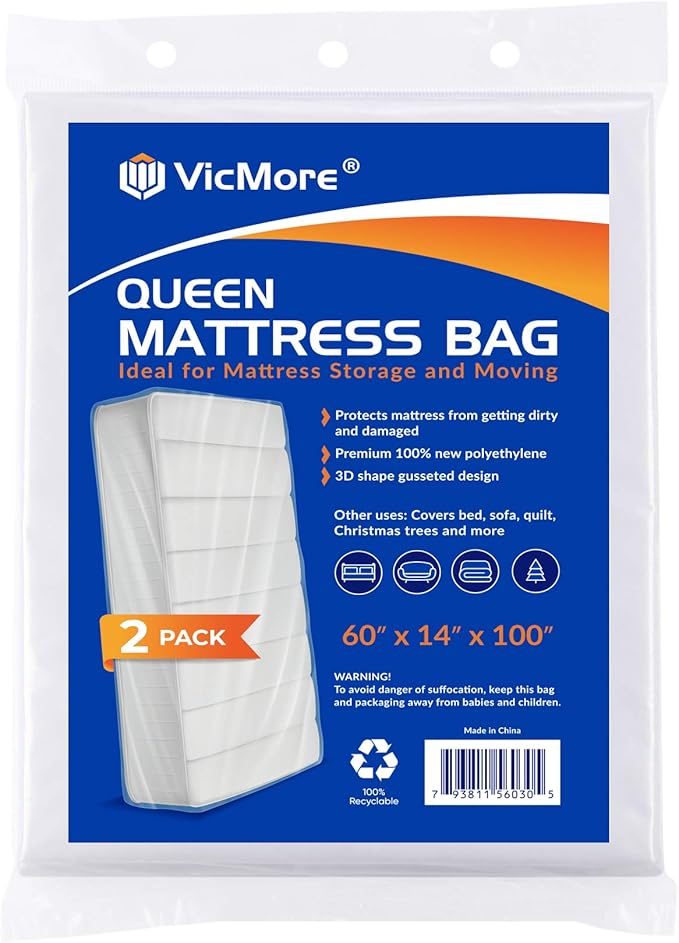 VICMORE 2 Pack Queen Size Mattress Storage Bag 60Inch by 100Inch