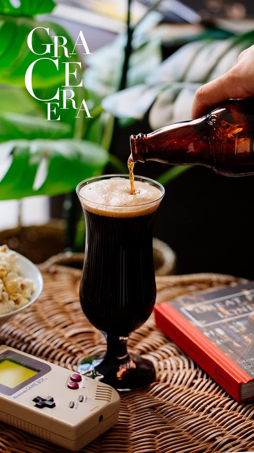 Unique Cocktail Glasses Classic Belgian Beer, Pint Craft, Pilsner IPA Beer, Solid Glassware, Cocktail Set Premium Glassware Professional Quality Beer Glasses Set of 2-15oz