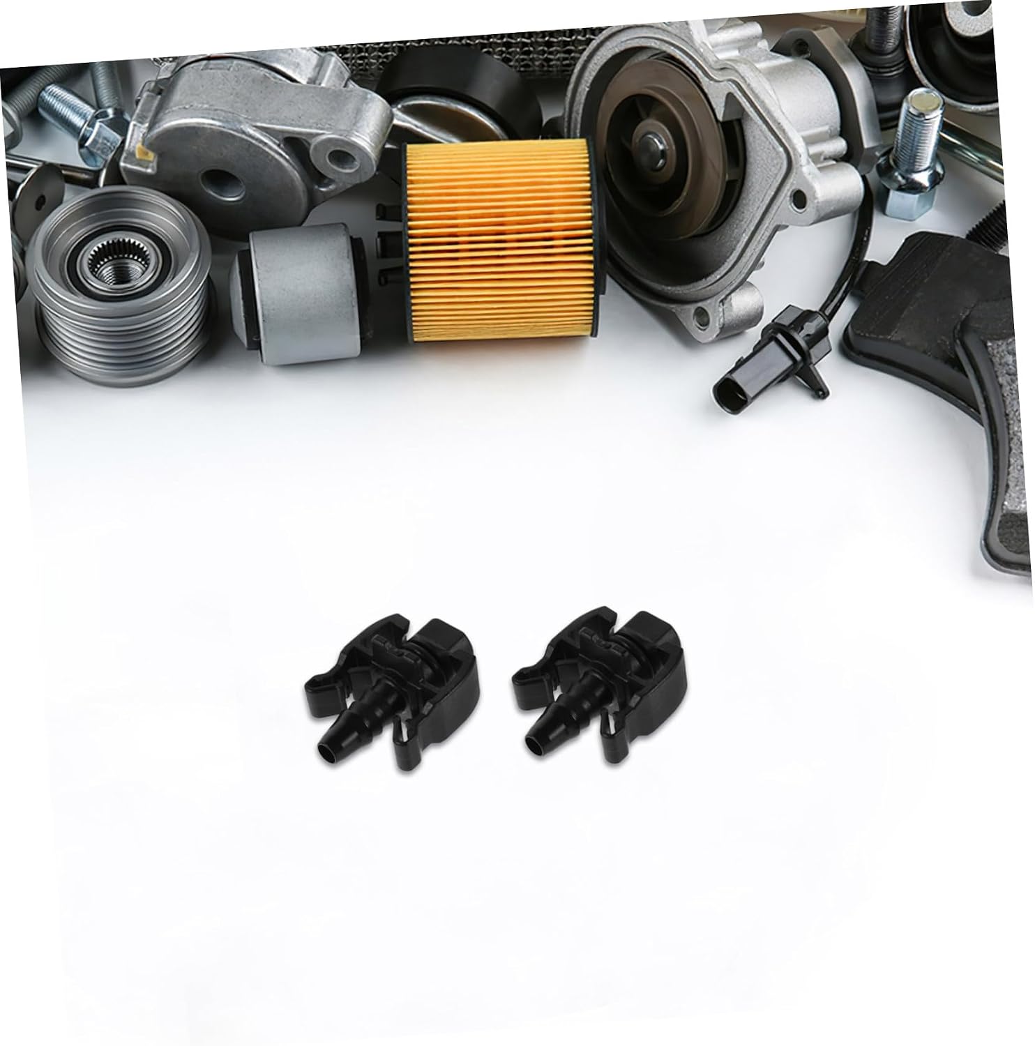 Cabilock 2pcs Auto Radiator Thermostat Connector Heat Resistant Water Outlet Hose Fitting for Coolant Tube Replacement for Car Radiator and Auxiliary Tank
