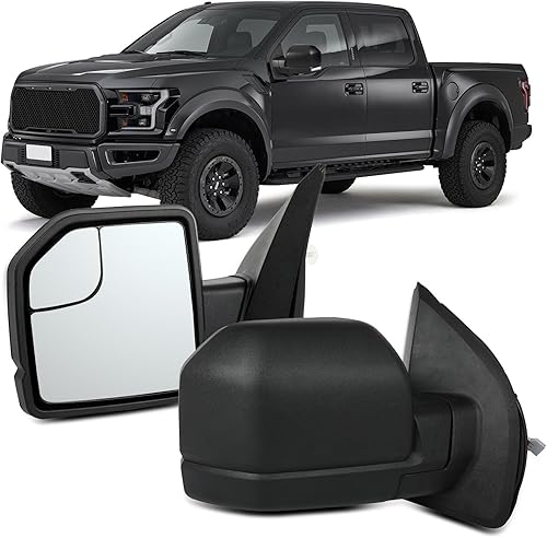 Miniatura 29 de OCPTY Espejo de remolque para 2007 2008 2009 2010 2011 2012 2013 2014 para Ford para camioneta F-150 Pickup Camión Remolque Espejos Par Par Potencia