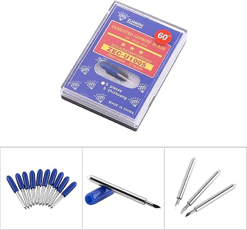 Miniatura 5 de Cuchillo de corte de acero de tungsteno con cuchillas de corte para cortar con base de soporte (60 °)