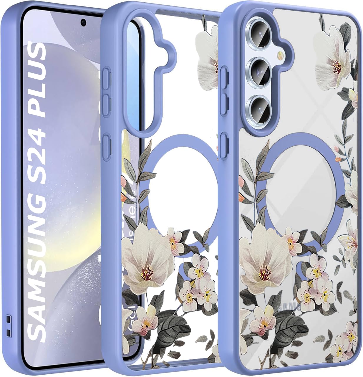 VONZEE Galaxy A57 5G Floral Case - Blue -24 VONZEE Galaxy A57 5G Floral Case - Blue -24