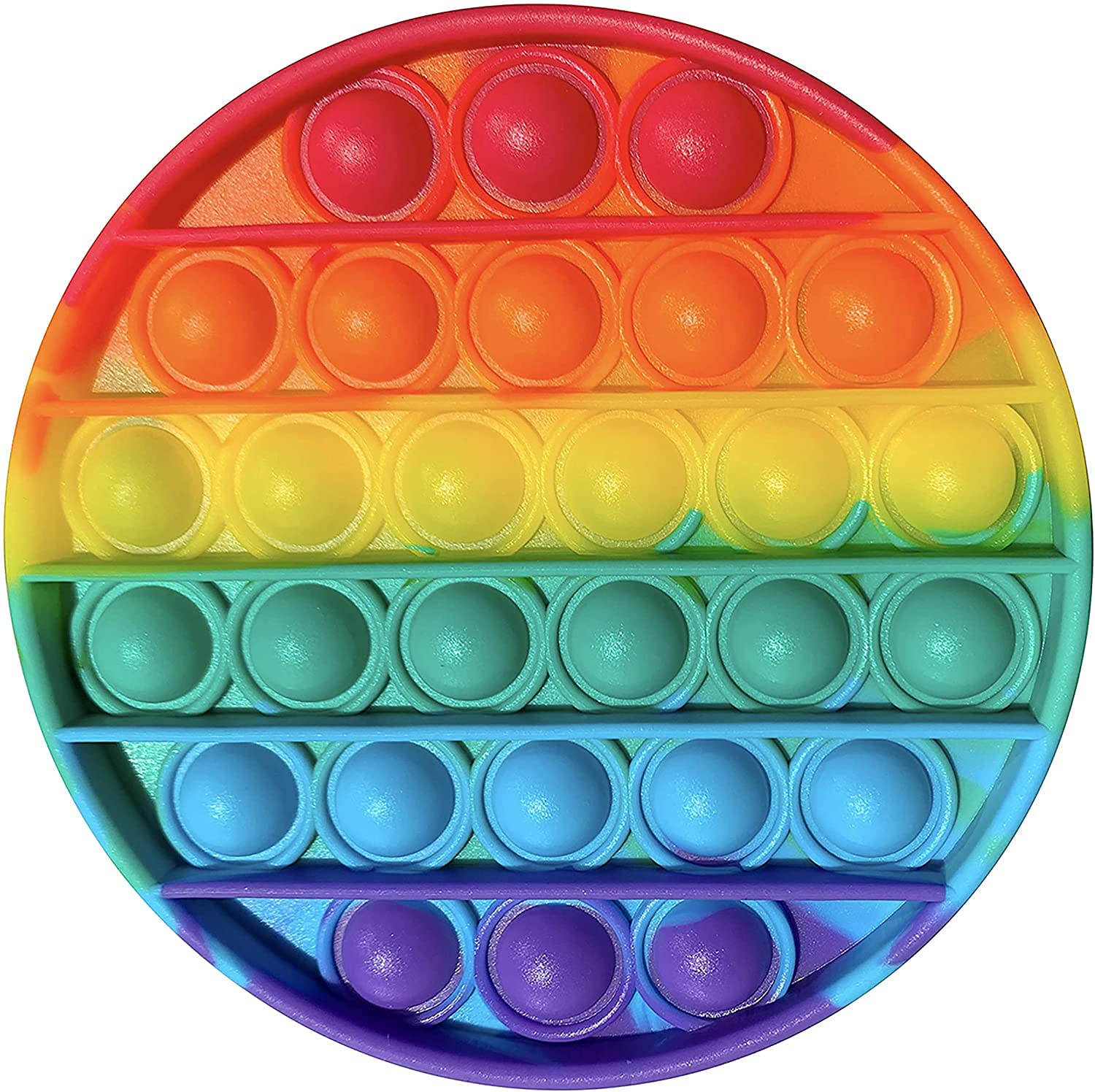 Homeish Push Pop Fidget Sensory Rainbow Colored Bubble Silicone Toy, Stress relief, Novelty Gift item, Fun toys for toddlers, Kids and Adults (Circle, 1 Pc) (B09DYH36N5) Amazon Price History, Amazon Price Tracker
