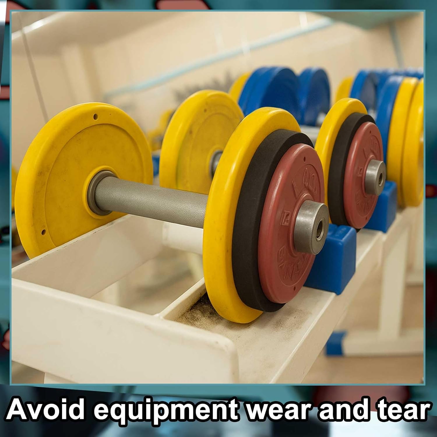 15 Pcs Weight Spacer Sled Spacers Set, 2 Inch Center Hole Dumbbell Barbell Weighing Plate Spacers Absorbing Rubber Washers for Home Gym Weight Training Lifting, Sled Push Pull Workouts