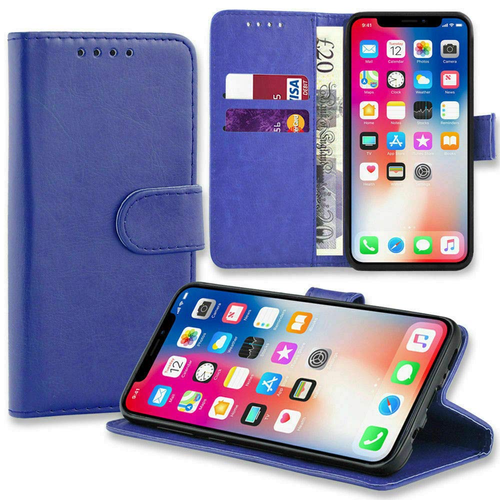 ASD Accessories iPhone 5-5S Wallet Flip Case Leather Premium Folio Phone  Cover [Kickstand] [Cash Card Slots] [Magnetic Closure] Wireless Charging