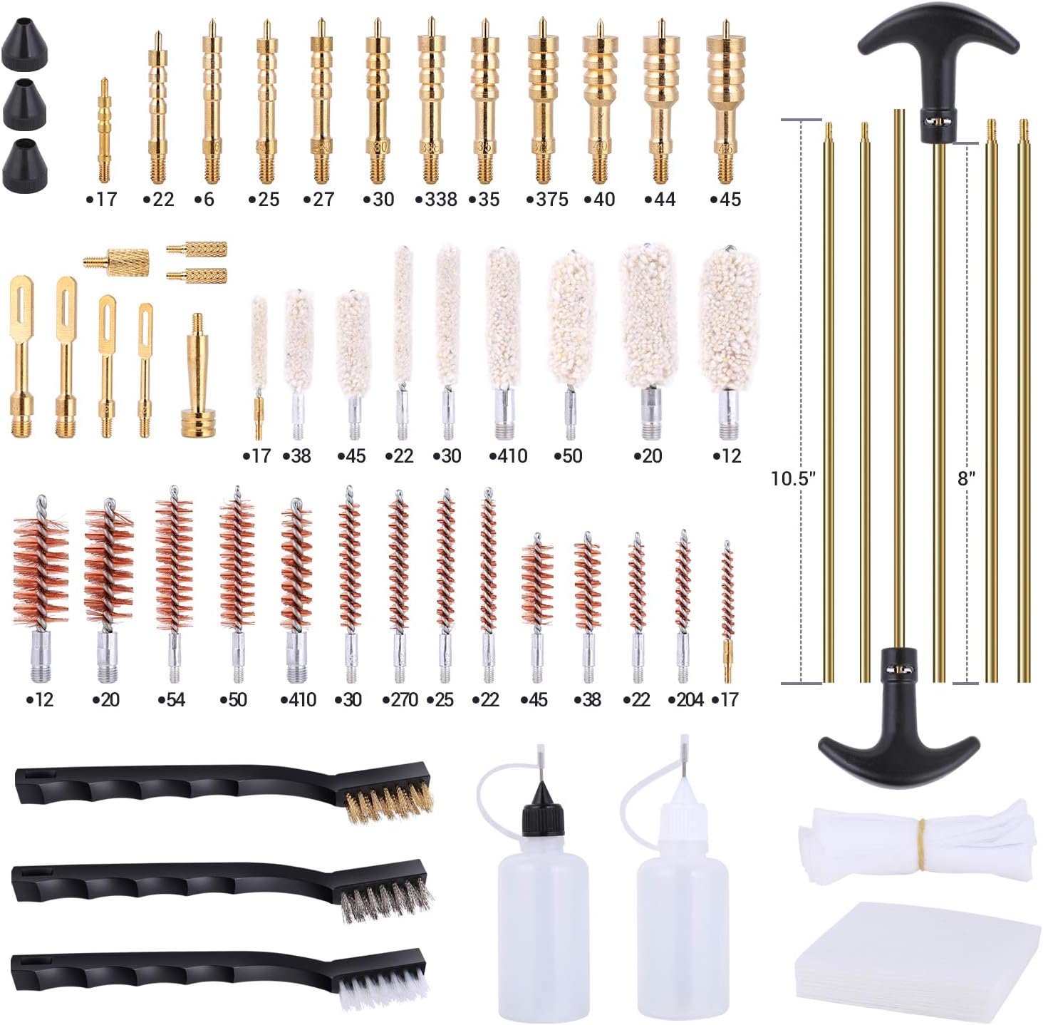 Gun Cleaning Kit, Sportneer Rifle Cleaning Kit for Guns 9mm Pistol Rifle Handgun Shotgun Airsoft Gun, Hunting Shooting Cleaning kit for All Caliber with Portable Carrying Case