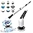 Keimi Electric Spin Scrubber, 2025 New Cordless Shower Cleaning Brush with 8 Replaceable Brush Heads, 3 Adjustable Speeds, and Adjustable Extension Handle for Bathroom Floor Tile