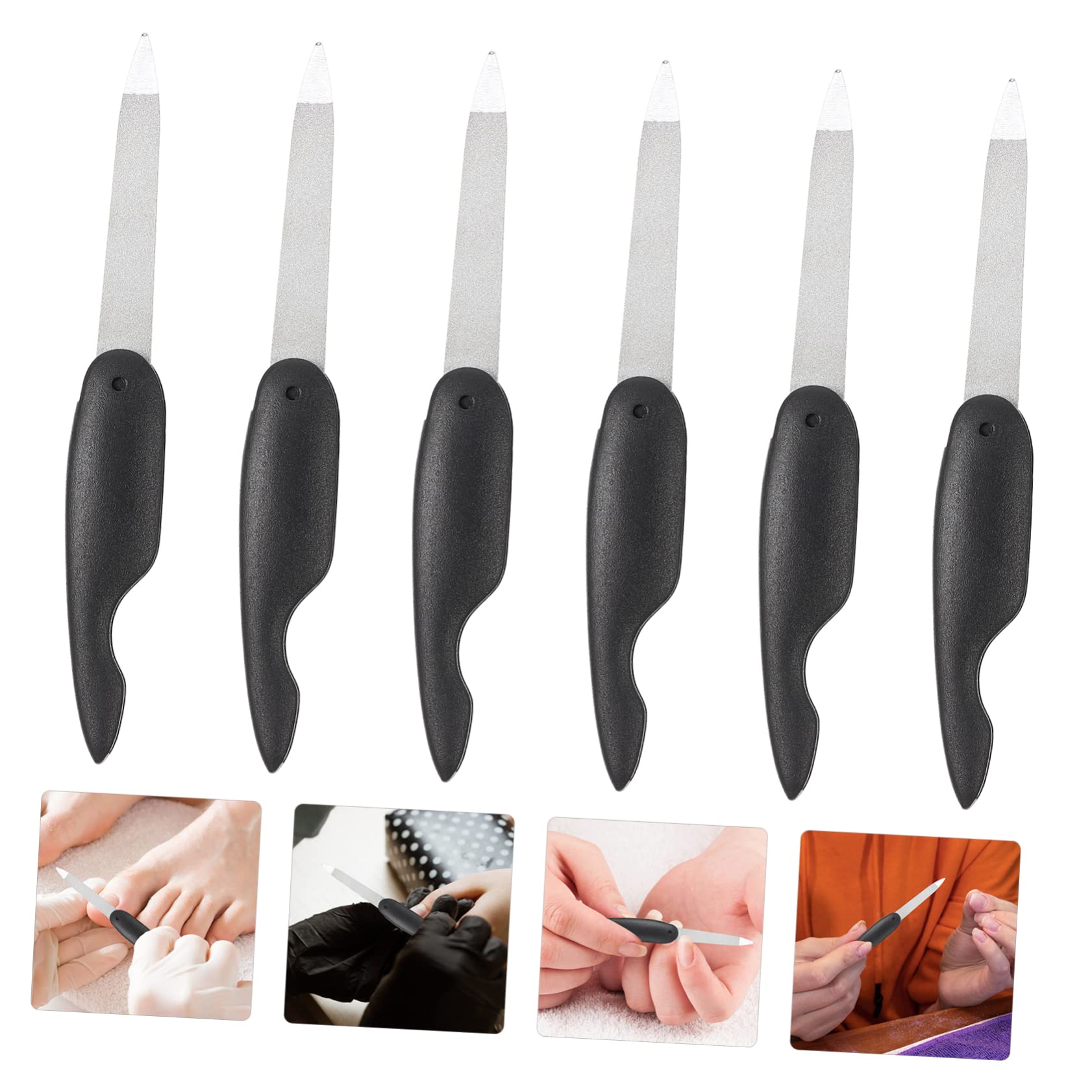 30pezzi Limette Per Unghie Pieghevoli Strisce Di Limatura Metallo Per Manicure Strumenti Di Bellezza Per Ritocchi e Delle Unghie Ricaricabili e Portatili