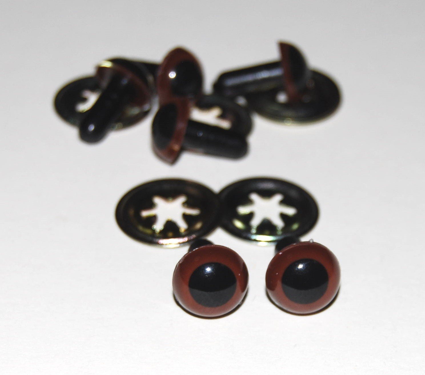 celloexpress 24mm Brown Crystal Eyes with Metal Backs - Safety Eyes for Soft Toy Teddy Bear Animal Making (Pack of 3 Pairs) — image 1