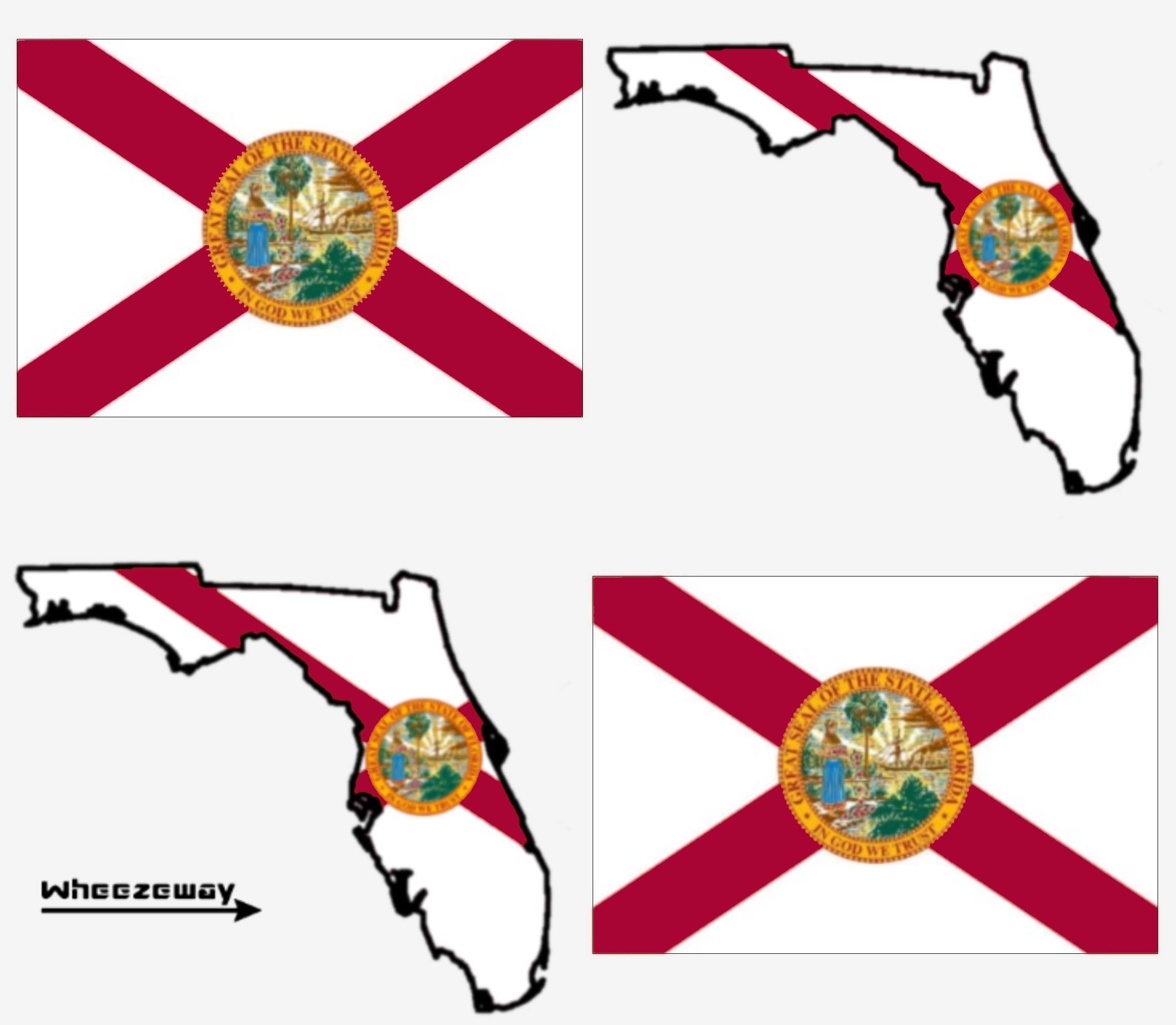 Sticker drapeau Floride Wheezeway pour personnaliser vos road trips en voiture