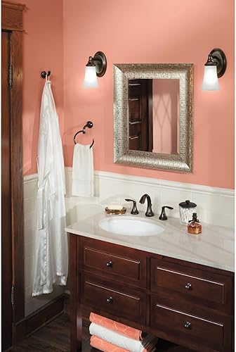 Miniatura 5 de Moen YB2861ORB Eva - Accesorio de tocador de baño de doble montaje con 1 luz con vidrio esmerilado, bronce aceitado