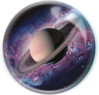 Magnidome - Space Magnet from Deluxbasee. Crystal Glass Fridge Magnet. Cute Round and Strong Magnets for Refrigerator Magnets, Home Decor and Animal Magnets for Locker Decorations.