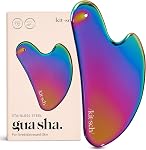 Outils de Gua Sha en Acier Inoxydable Kitsch - Outil Guasha pour le Visage, Outil de Sculptage du Visage, Façonneur de Mâchoire, Réducteur de Double Menton, Outils de Gua Sha pour le Corps, Massager de Drainage Lymphatique, Soins de la Peau du Visage - Argent