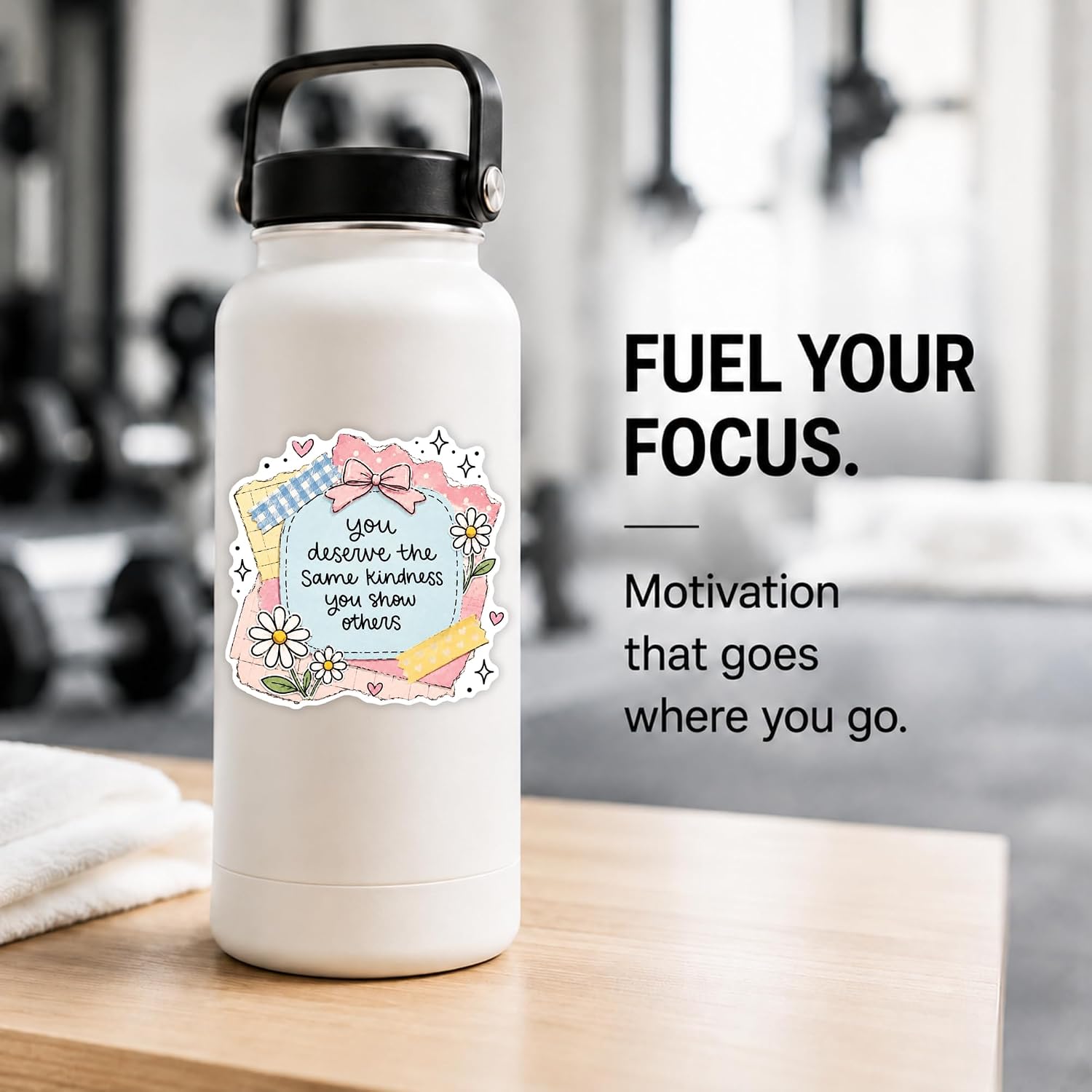 SOLMAY Positivity Stickers, Waterproof Kindness Quote Decals, 3 Pcs image 5