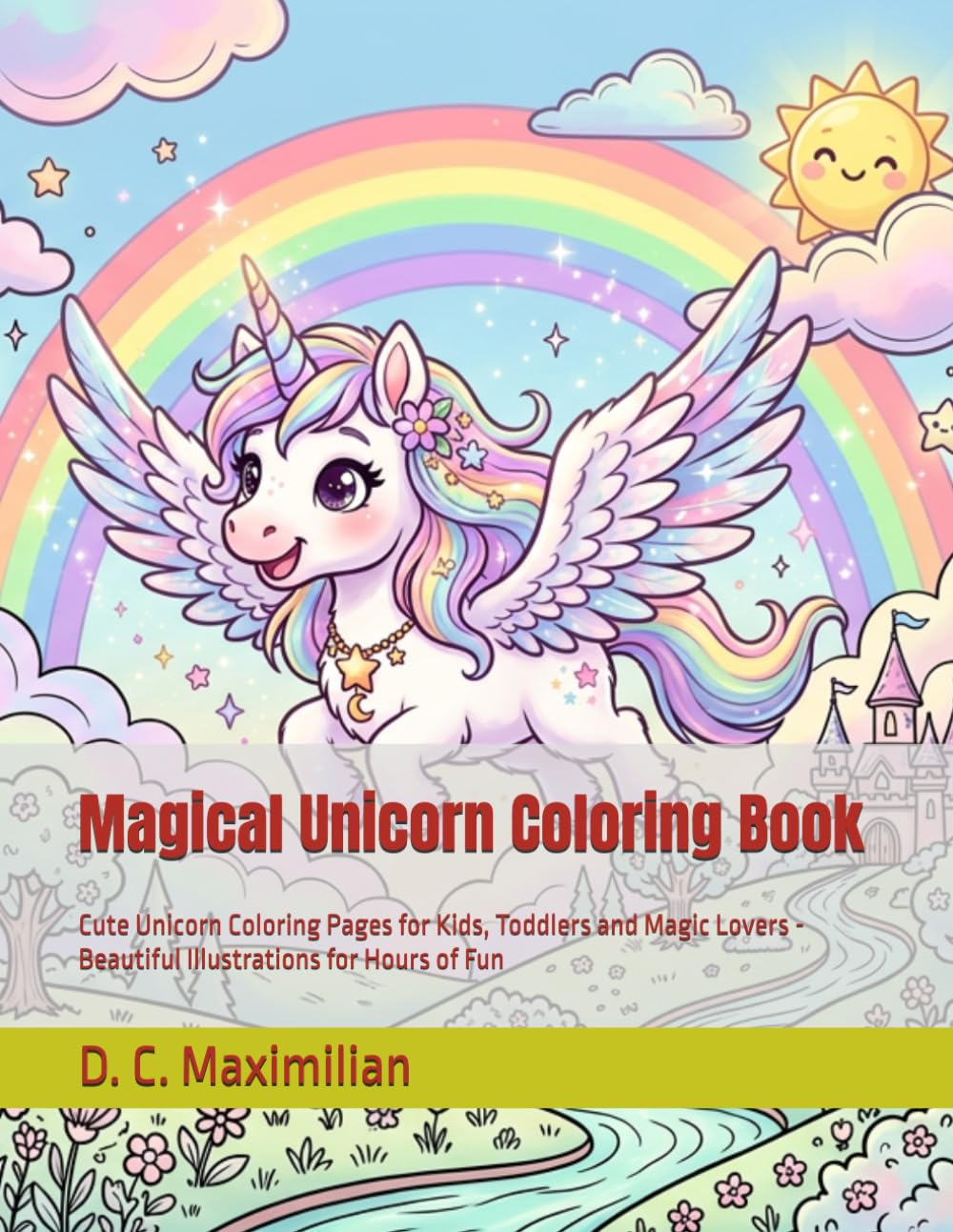 Magical Unicorn Coloring Book: Cute Unicorn Coloring Pages for Kids, Toddlers and Magic Lovers - Beautiful Illustrations for Hours of Fun