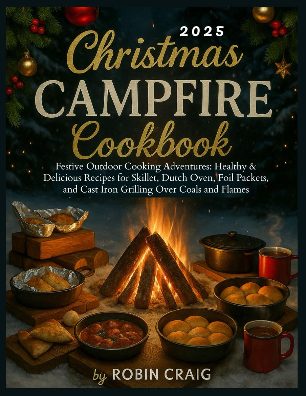 Christmas Campfire Cookbook: Festive Outdoor Cooking Adventures: Healthy & Delicious Recipes for Skillet, Dutch Oven, Foil Packets, and Cast Iron