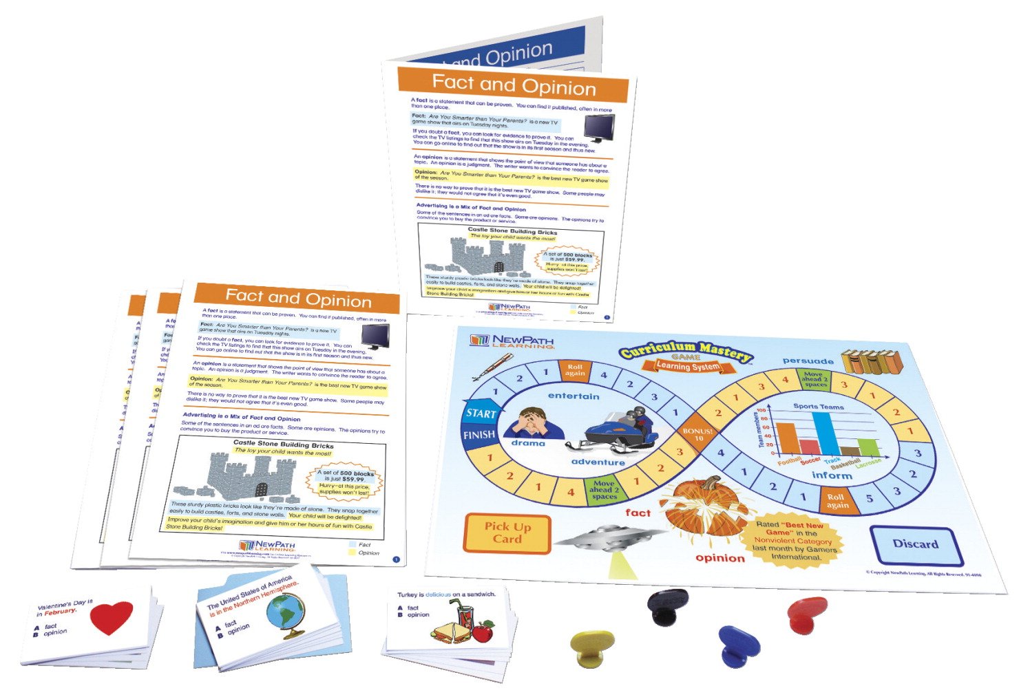 Fact and Opinion Learning Center Game - Grades 3-5