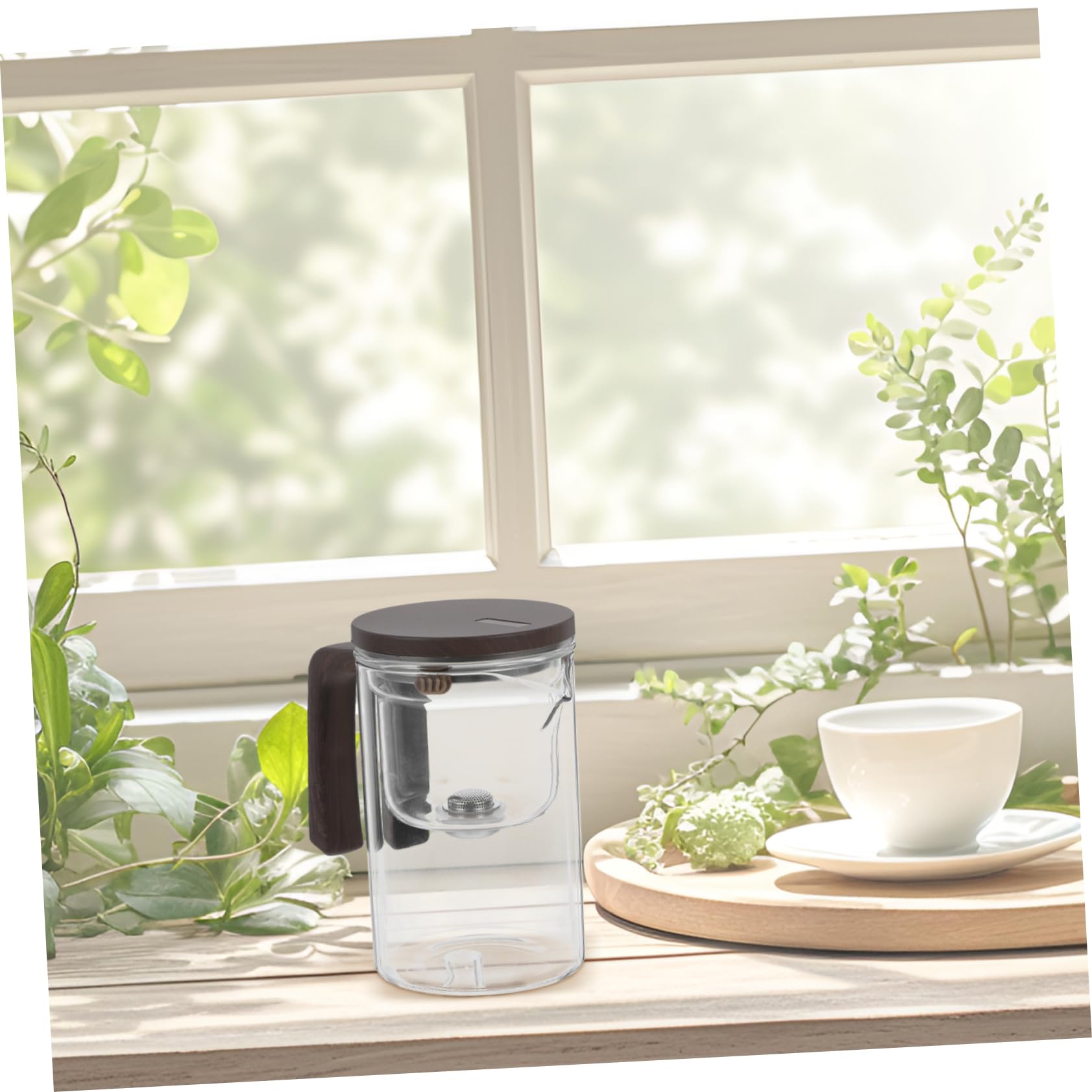 ULTECHNOVO Glas-teekanne Mit Blumenmuster Und Herausnehmbarem Sieb Für Losen Tee Herdkanne Aus Glas Tee-Ei-Topf Für Klaren Tee