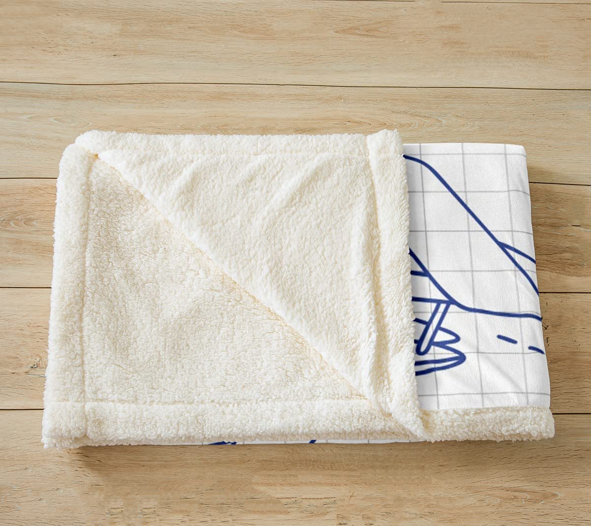 Coperta in pile per bambini, in pile Sherpa, per letto, divano, ragazzi, ragazze, camera da letto, decorazione nuvola, da viaggio, in peluche, per donne, uomini, aerei, blu e bianco, per regina 200 x