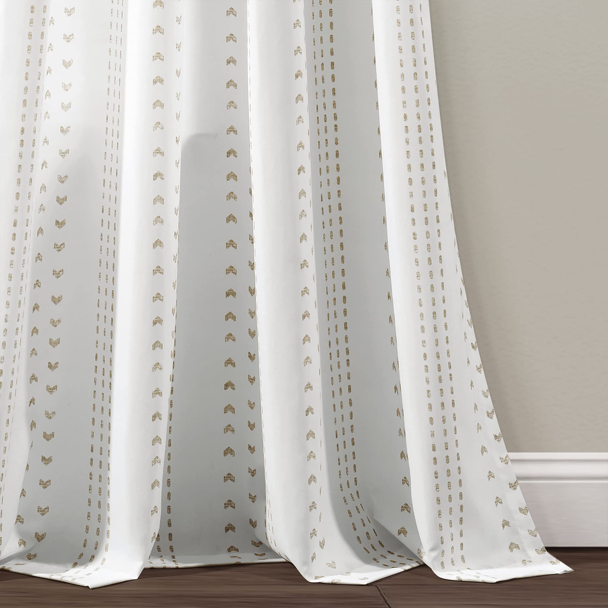 Lush Decor Coppia di tende a pannello con nappe orizzontali a righe