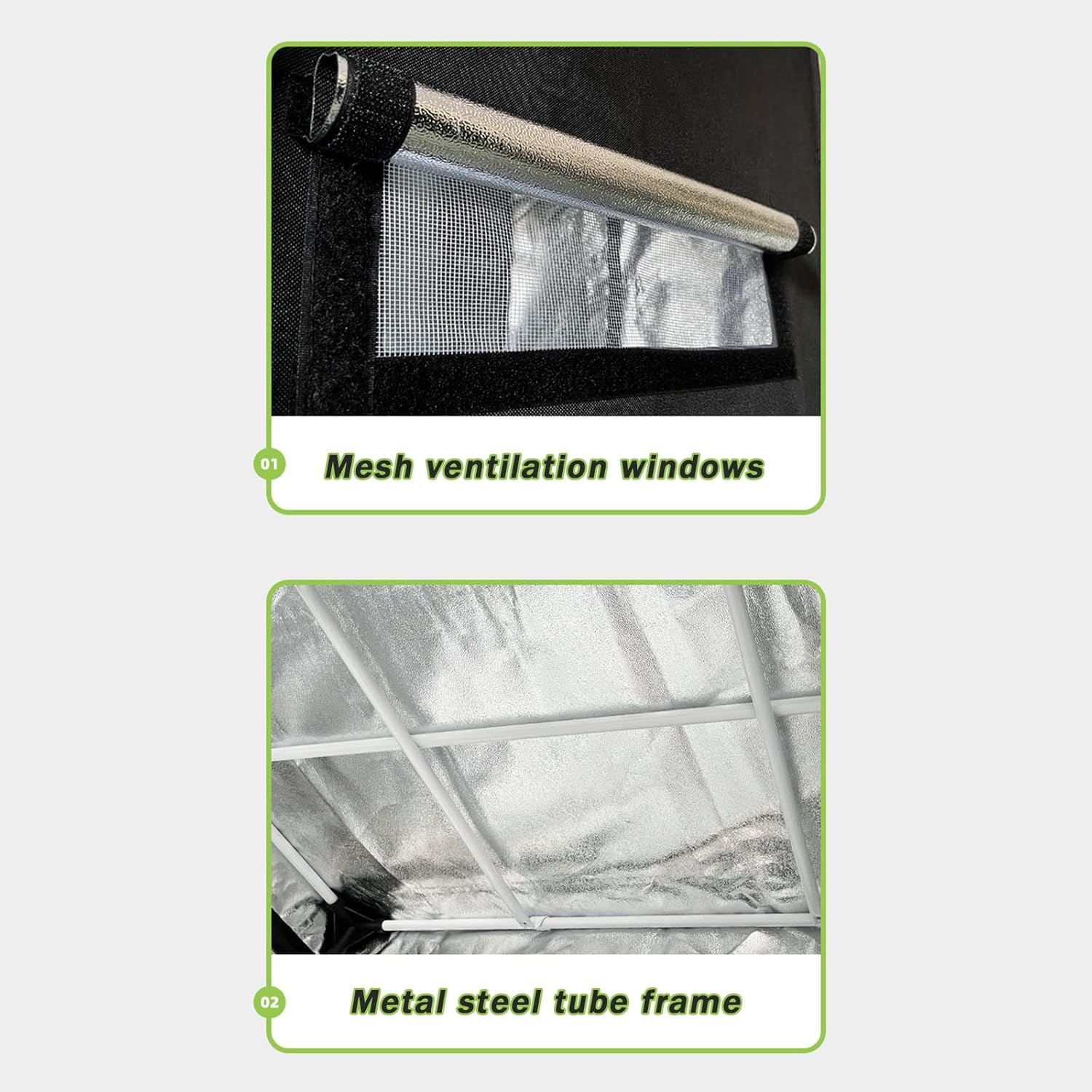 Hydroponic Grow Tents with Observation and Removable Floor Tray Grow Tent Grow Box for Indoor Plant Growing