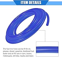 Vista 5 de Manguera de ventilación de combustible, 0.2 x 157 pulgadas, tubo universal de manguera de gasolina de 0.197 in x 13.1 ft, tubo universal para Azul