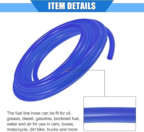 Miniatura 5 de Manguera de ventilación de combustible, 0.2 x 157 pulgadas, tubo universal de manguera de gasolina de 0.197 in x 13.1 ft, tubo universal para