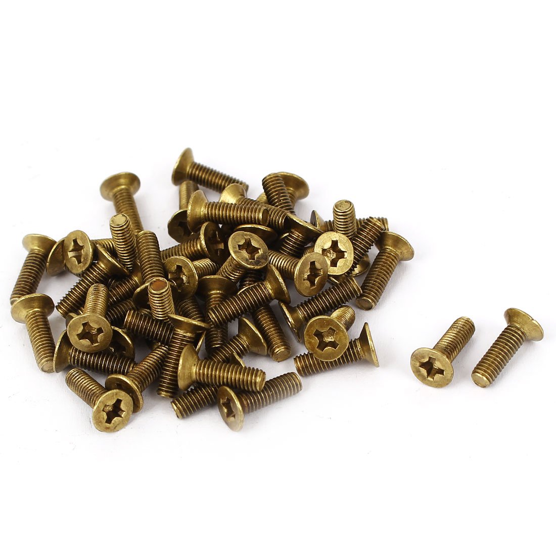 Uxcell Brass Sourcingmap M3 X 10Mm Phillips Drive Bolts Countersunk Screws Gb819 50 Pcs