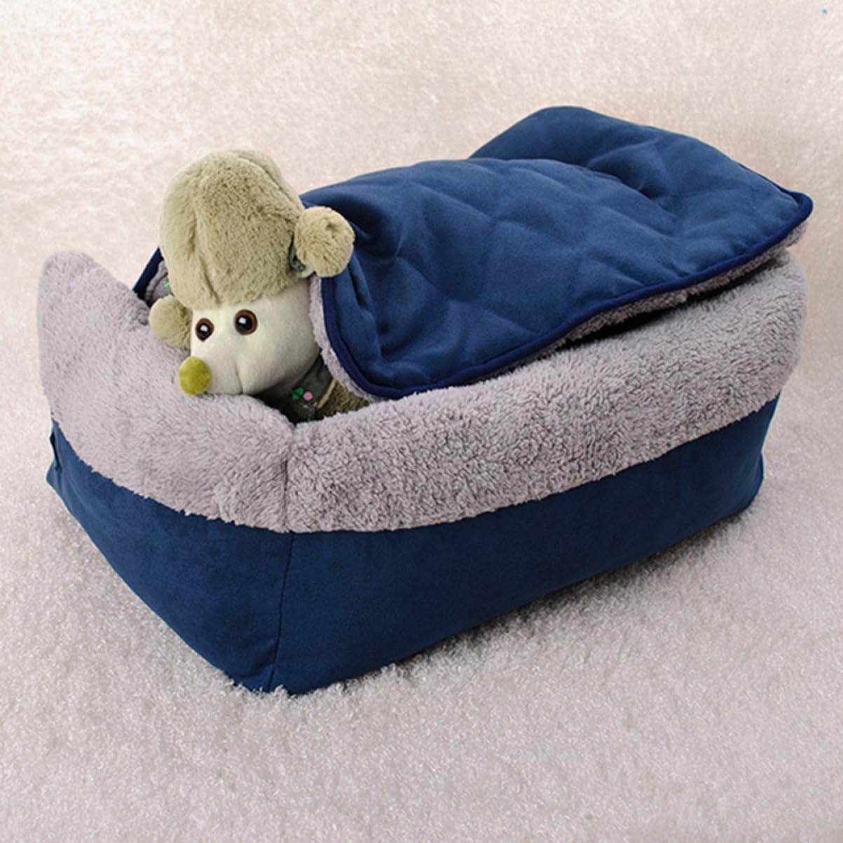 Dog Sofa Bed Clamshell Kennel for Small Medium Dogs Pet Bed Mat Washable Soft Material Warmth Non-Slip Multifunctional