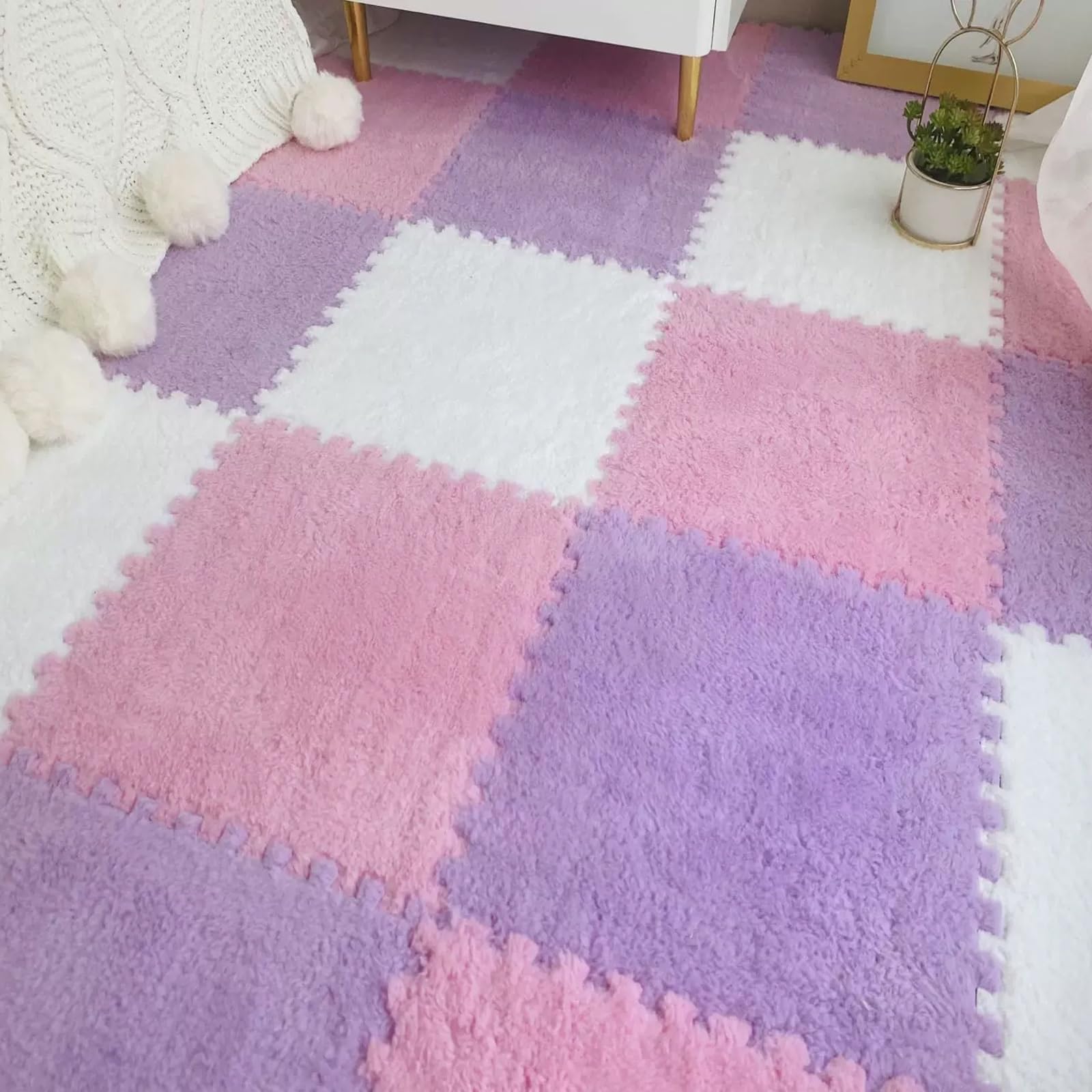 Tapis d'isolation acoustique en mousse EVA douce pour chambre | Lot de 10
