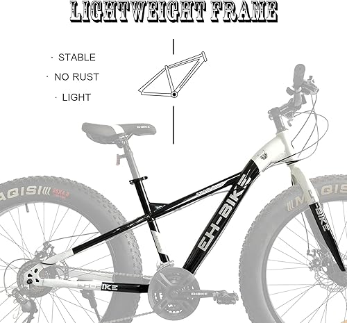 Miniatura 7 de Bicicletas de montaña para hombre con múltiples neumáticos gruesos 21 velocidades bicicleta de nieve todoterreno de 26 pulgadas 40 con marco de alta