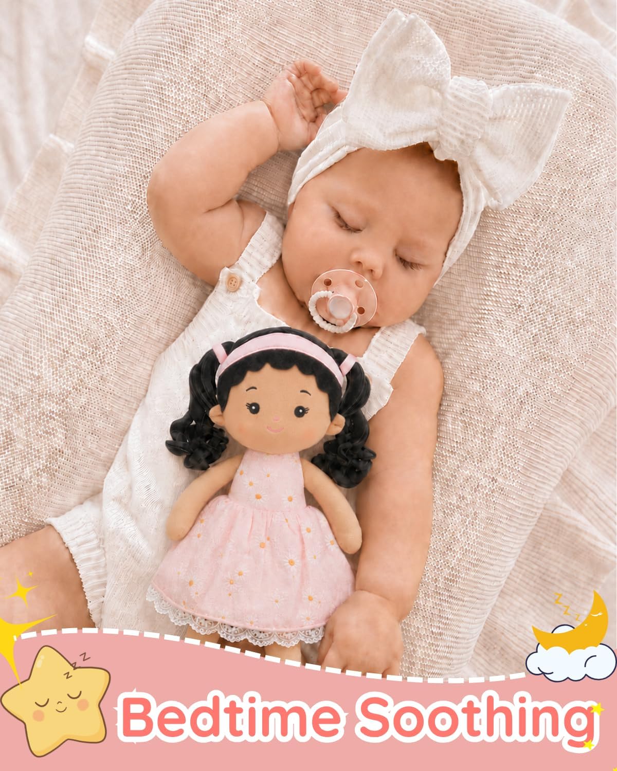 LeyaDoll Soft Plush Baby Doll 12'', First Rag Doll for 1 Year Old Girl Gift image 3