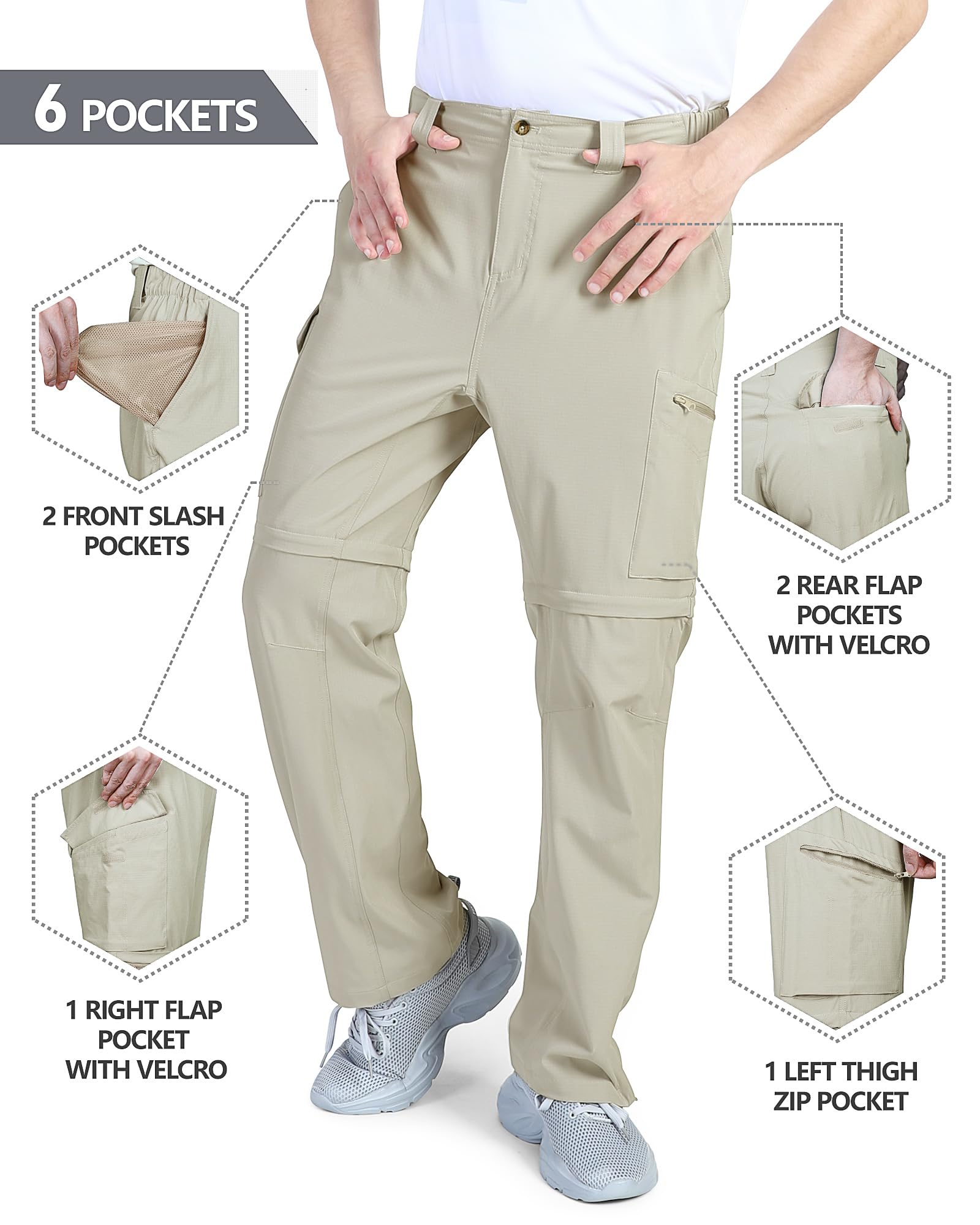 Outdoor Ventures Pantalon de randonnée Homme