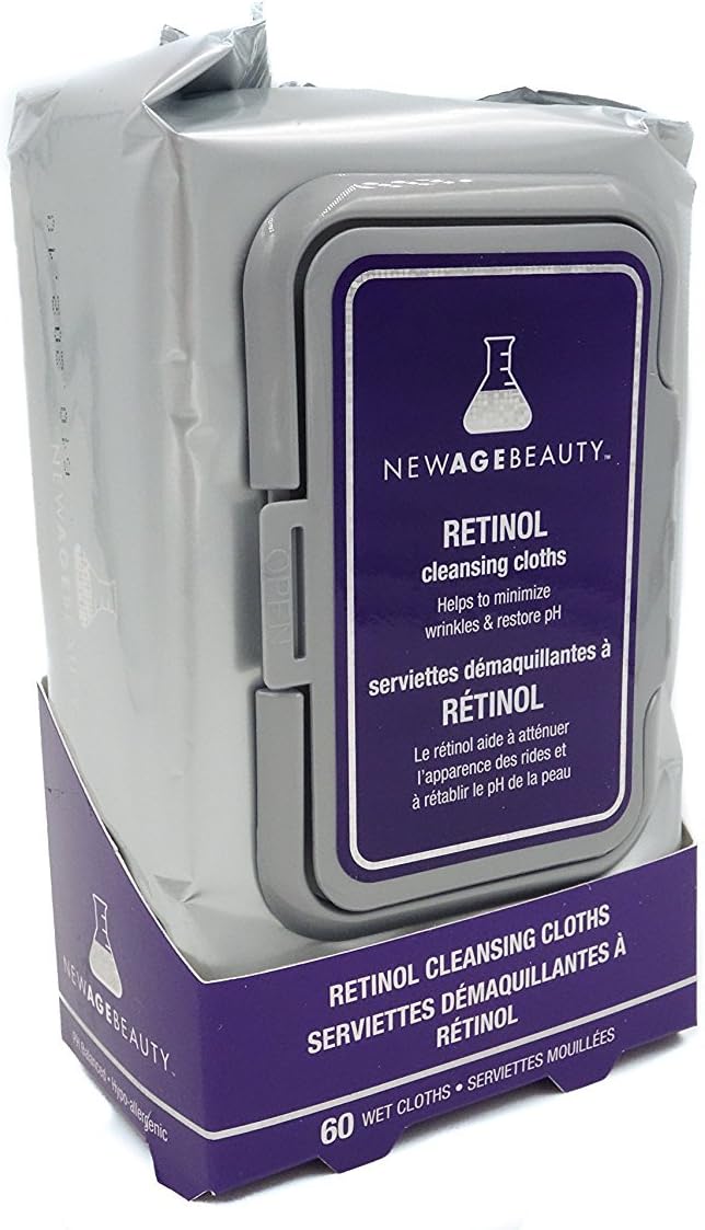 New Age Beauty Retinol Cleansing Cloths - 60 ct.