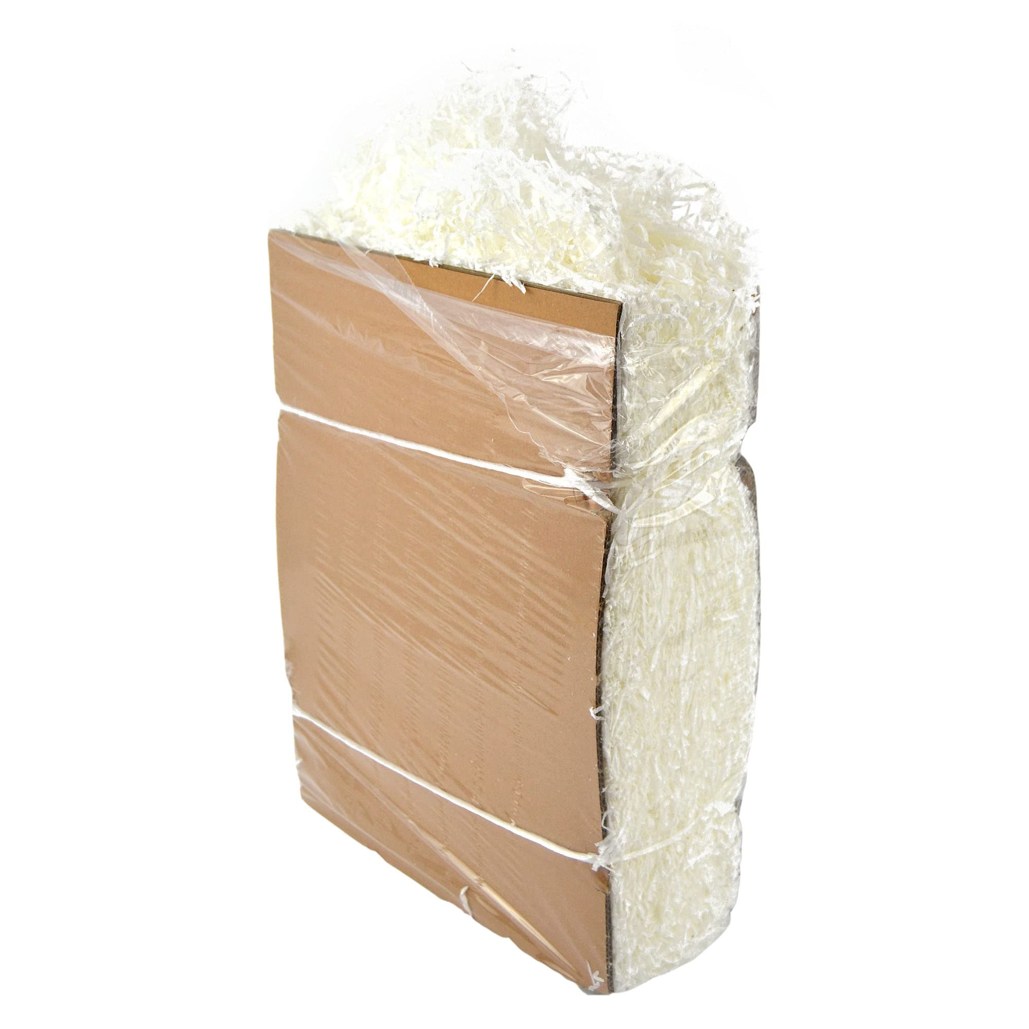 PACCO NATALE PZ 2 CESTO 54 X 37 CM X H 10 CM IN VIMINI MARRONE E ROSSO + 2 KG DI PAGLIA CARTA BIANCA + PZ 4 FOGLI TRASPARENTI LUCIDI 100 X 130 CM